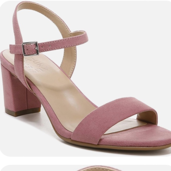 NATURALIZER Bristol Block Heel Sandal In Rose Pink Fabric (WIDE) - Picture 1 of 2